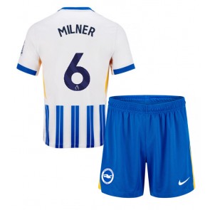 Billiga Brighton James Milner #6 Hemmatröja Barn 2024-25 Kortärmad (+ Korta byxor)